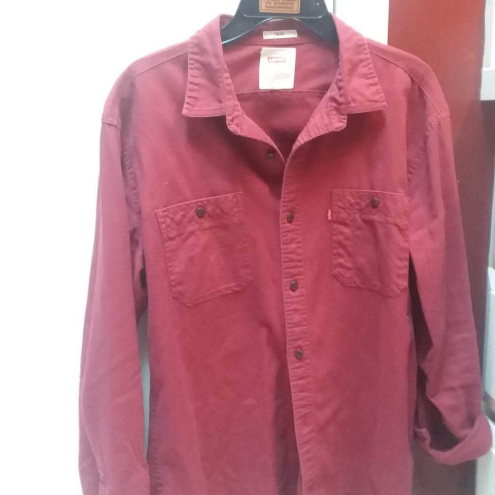 Levi's Crimson Stretch Button Shirt